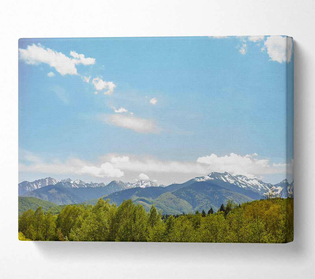  A Canvas Print of Azure Mountain Majesty Canvas Wall Art