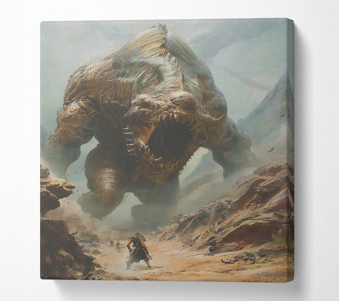  A Canvas Print of Sandstone Colossus Rises Canvas Print