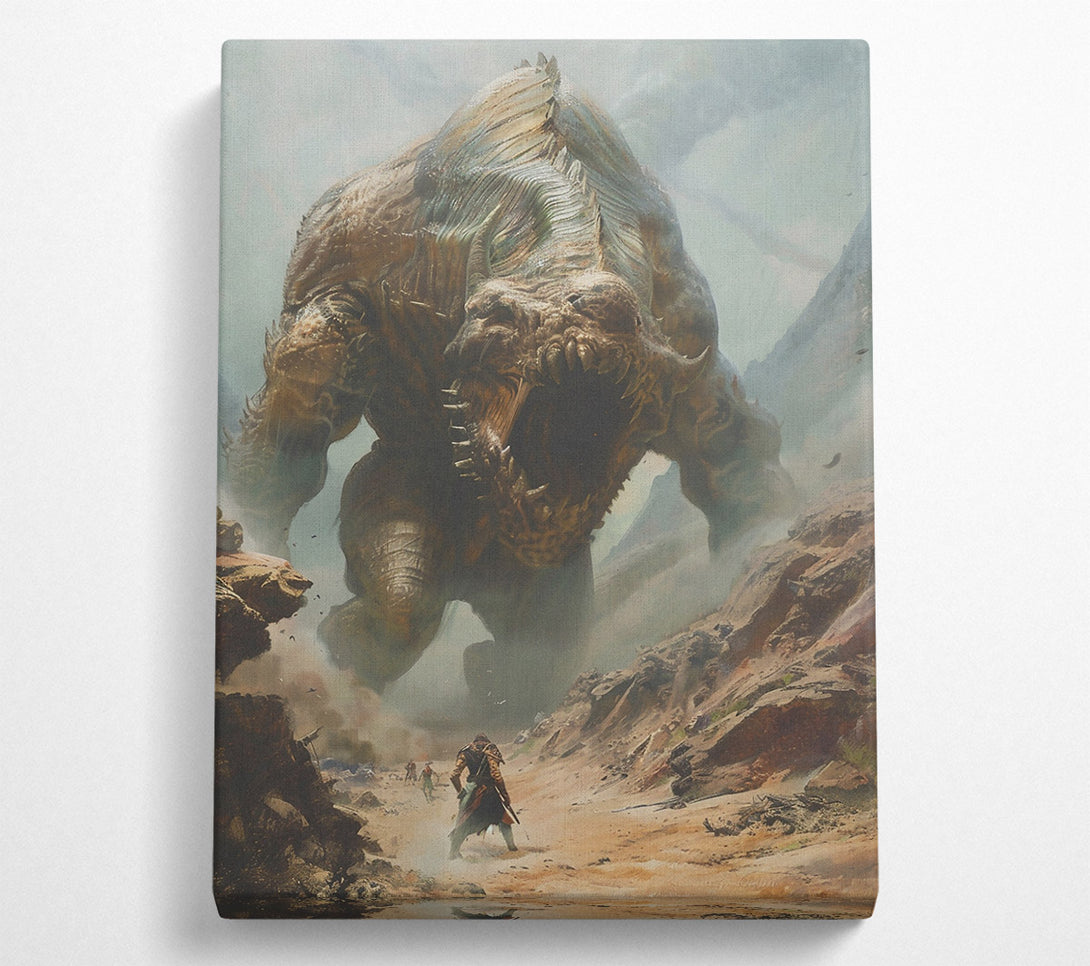  A Canvas Print of Sandstone Colossus Rises Canvas Print