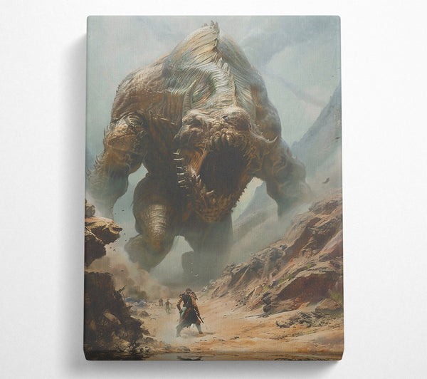  A Canvas Print of Sandstone Colossus Rises Canvas Print