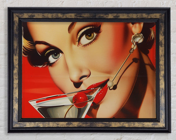 1950S Happy Hour Cocktail Framed Print
