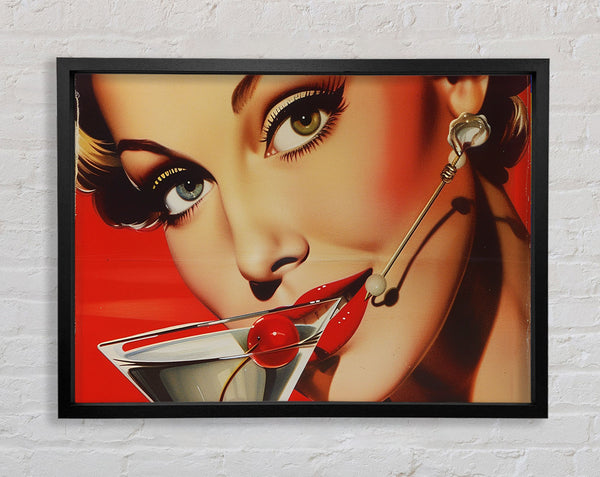 1950S Happy Hour Cocktail Framed Print