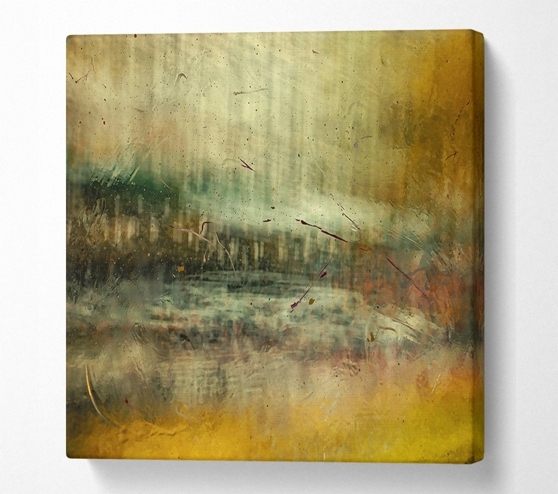  A Canvas Print of Golden Hues Beneath Glass Canvas Art