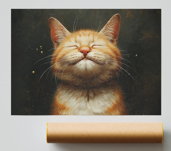 A Cat In Thought Print