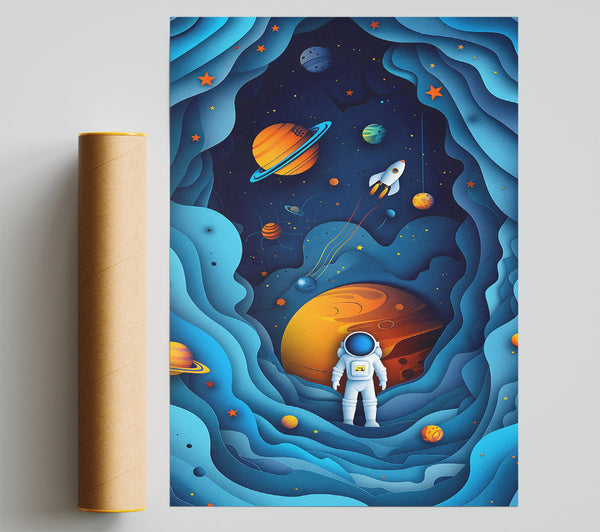 Blue Space Wanderer Print
