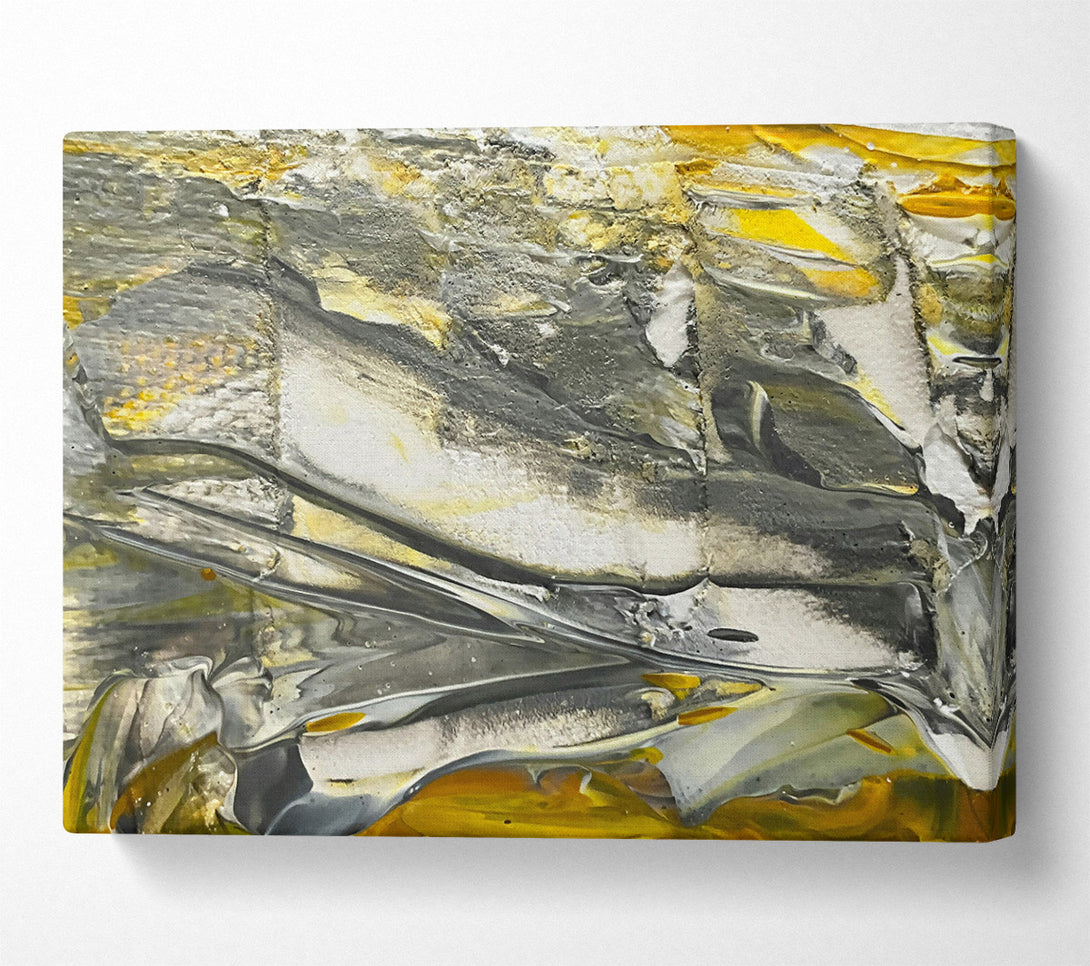  A Canvas Print of Golden Abstract Flow Canvas Print
