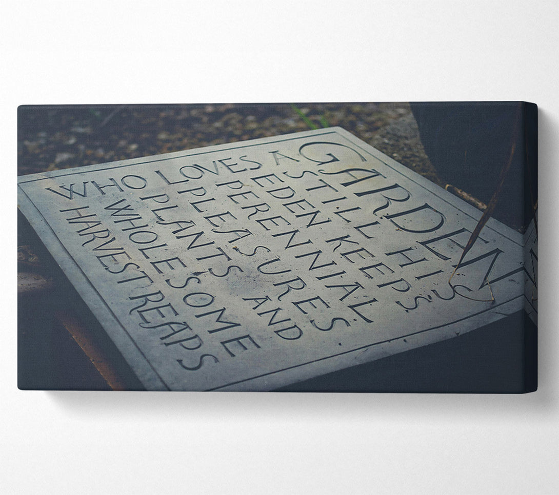  A Canvas Print of Grey Stone Garden Verse Canvas Art