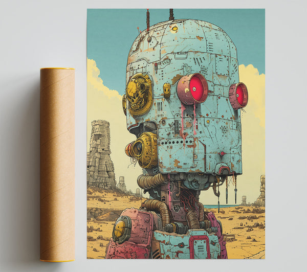 Blue Rust Automaton Print