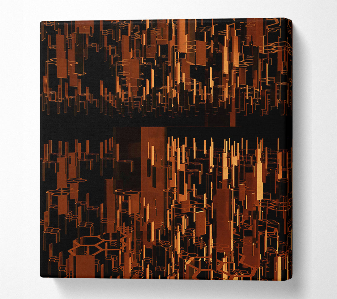  A Canvas Print of Copper Cityscape Dream Canvas Print