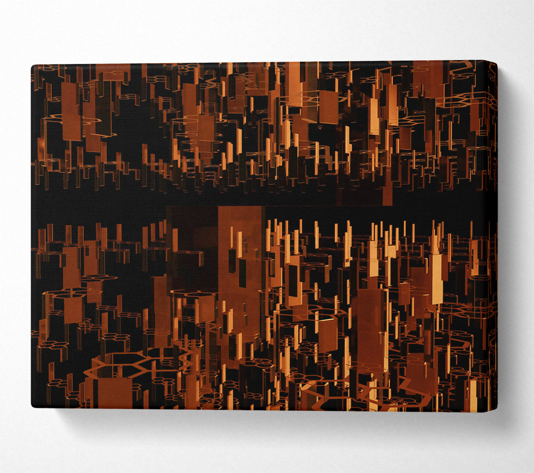  A Canvas Print of Copper Cityscape Dream Canvas Print