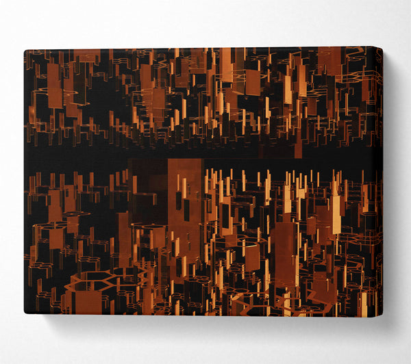  A Canvas Print of Copper Cityscape Dream Canvas Print