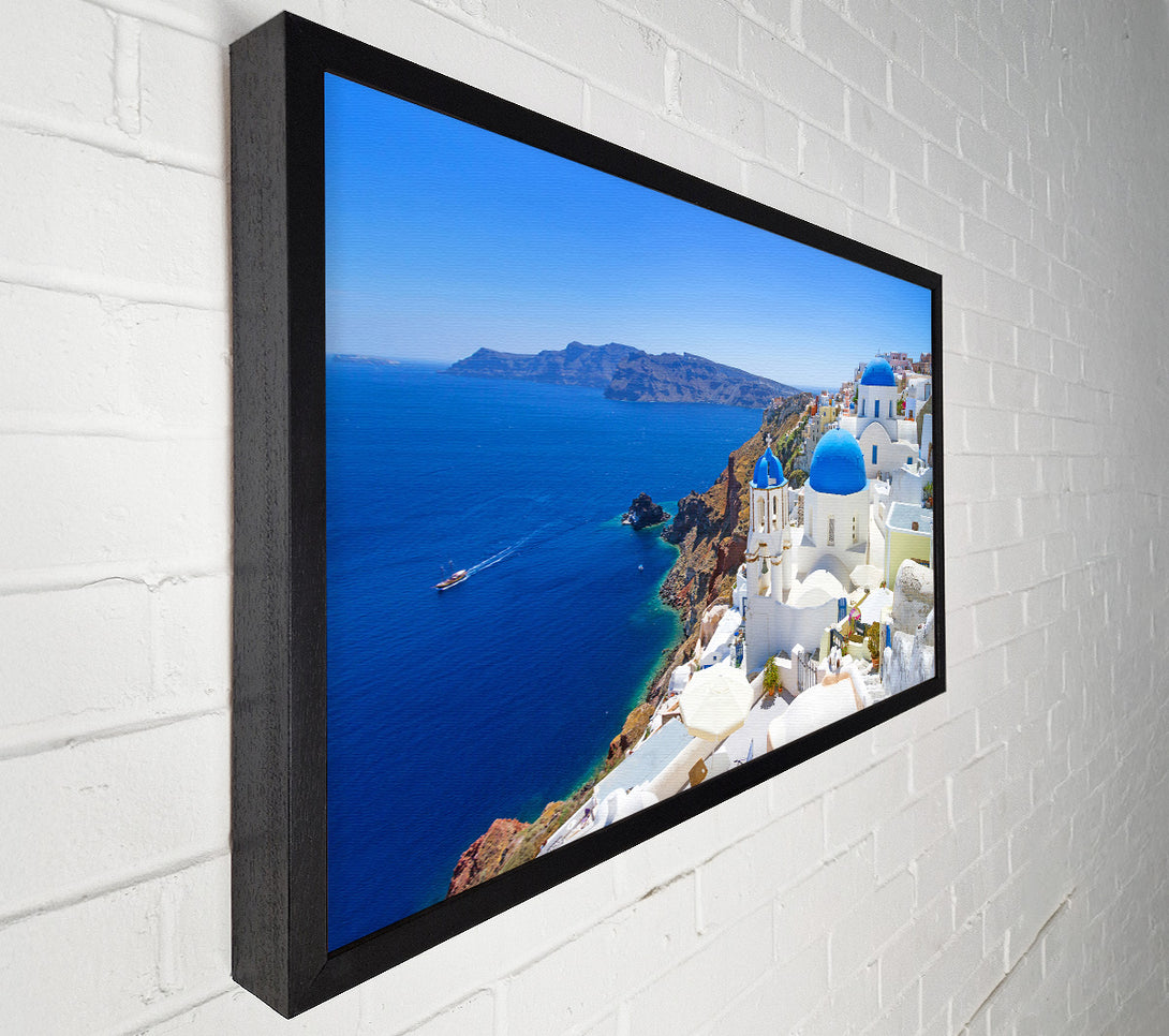  A Canvas Print of A Lovely View Of Greece Canvas Wall Art