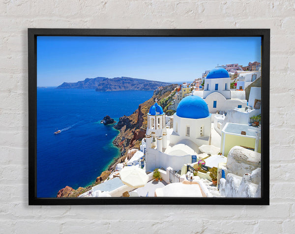 A Lovely View Of Greece Framed Print