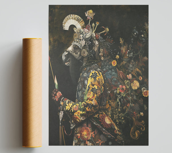 Golden Floral Majesty Giclee Print
