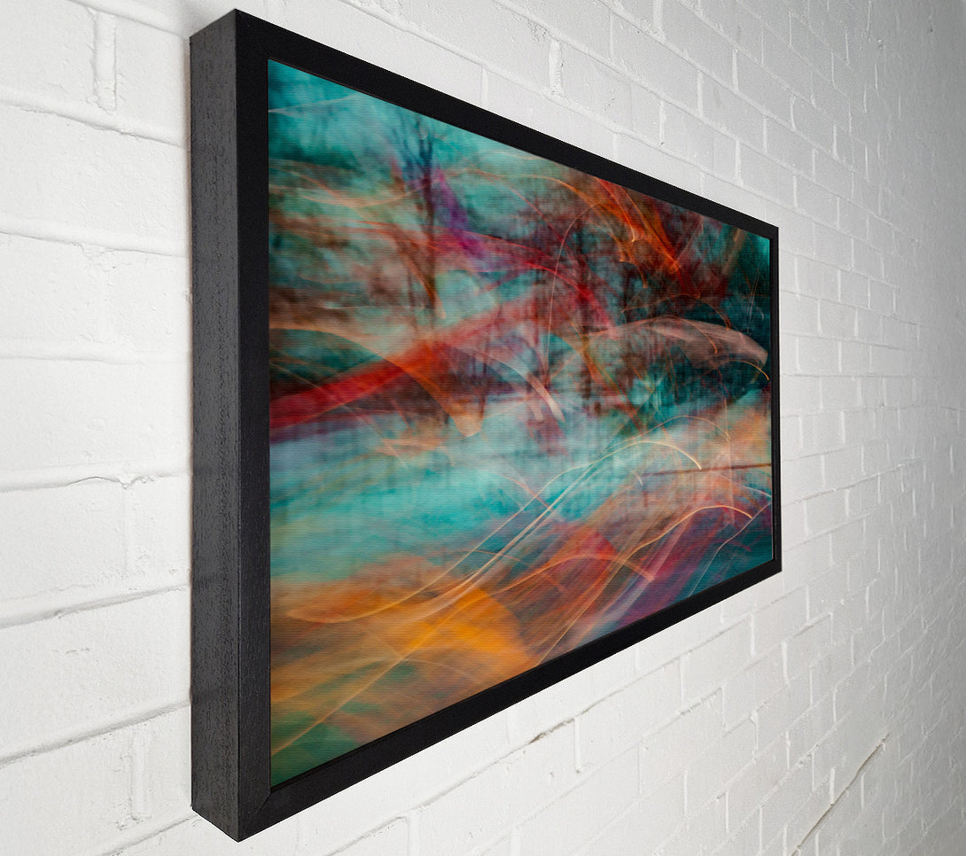  A Canvas Print of Teal Light Swirls Canvas Print