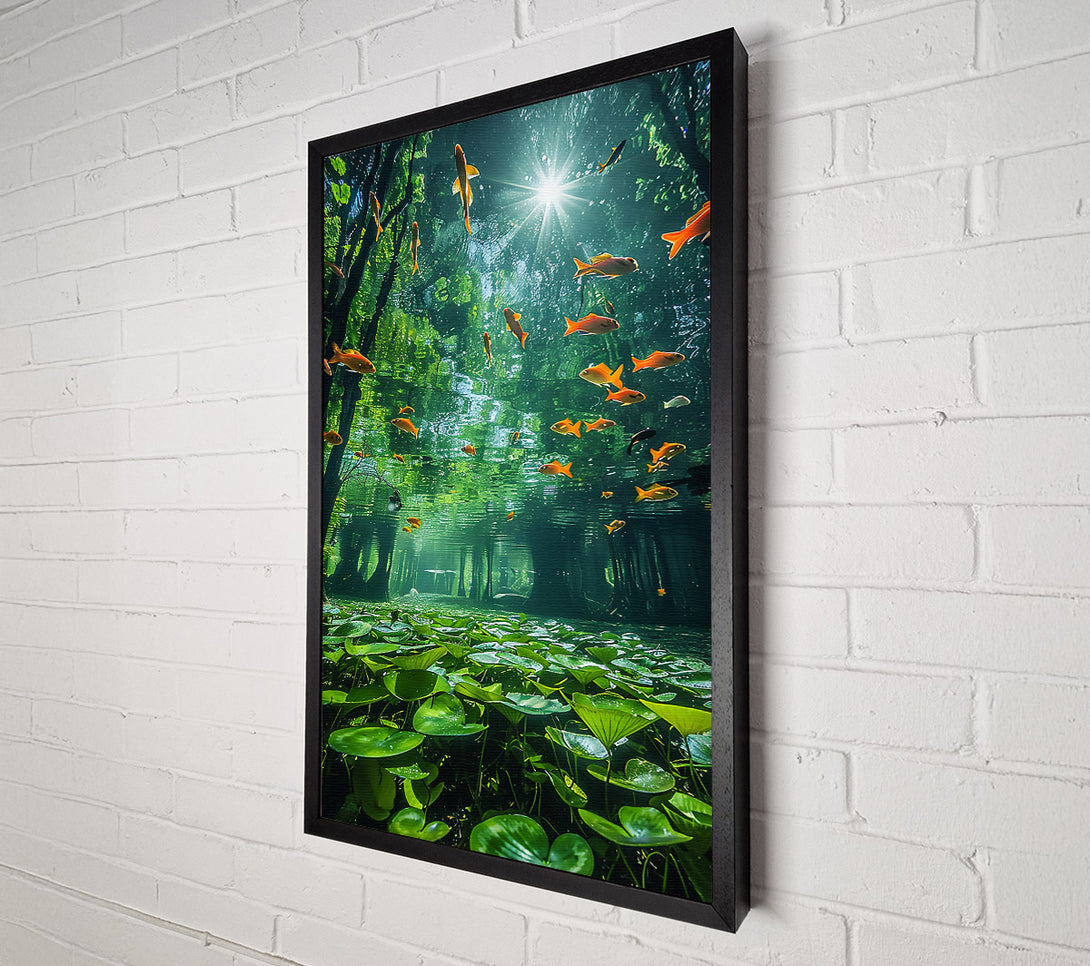  A Canvas Print of Emerald Sunken Forest Canvas Wall Art