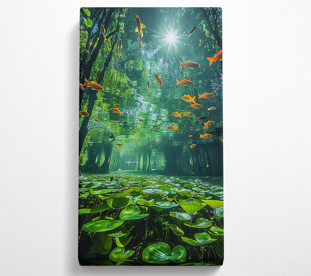  A Canvas Print of Emerald Sunken Forest Canvas Wall Art