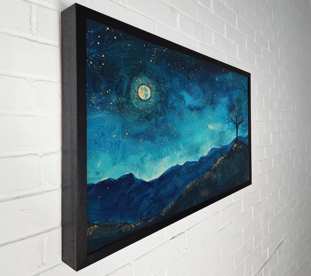  A Canvas Print of A Starry Night Sky Blues Canvas Print