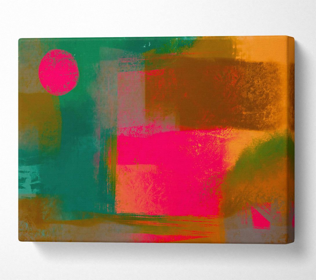  A Canvas Print of Crimson Abstract Forms Canvas Print