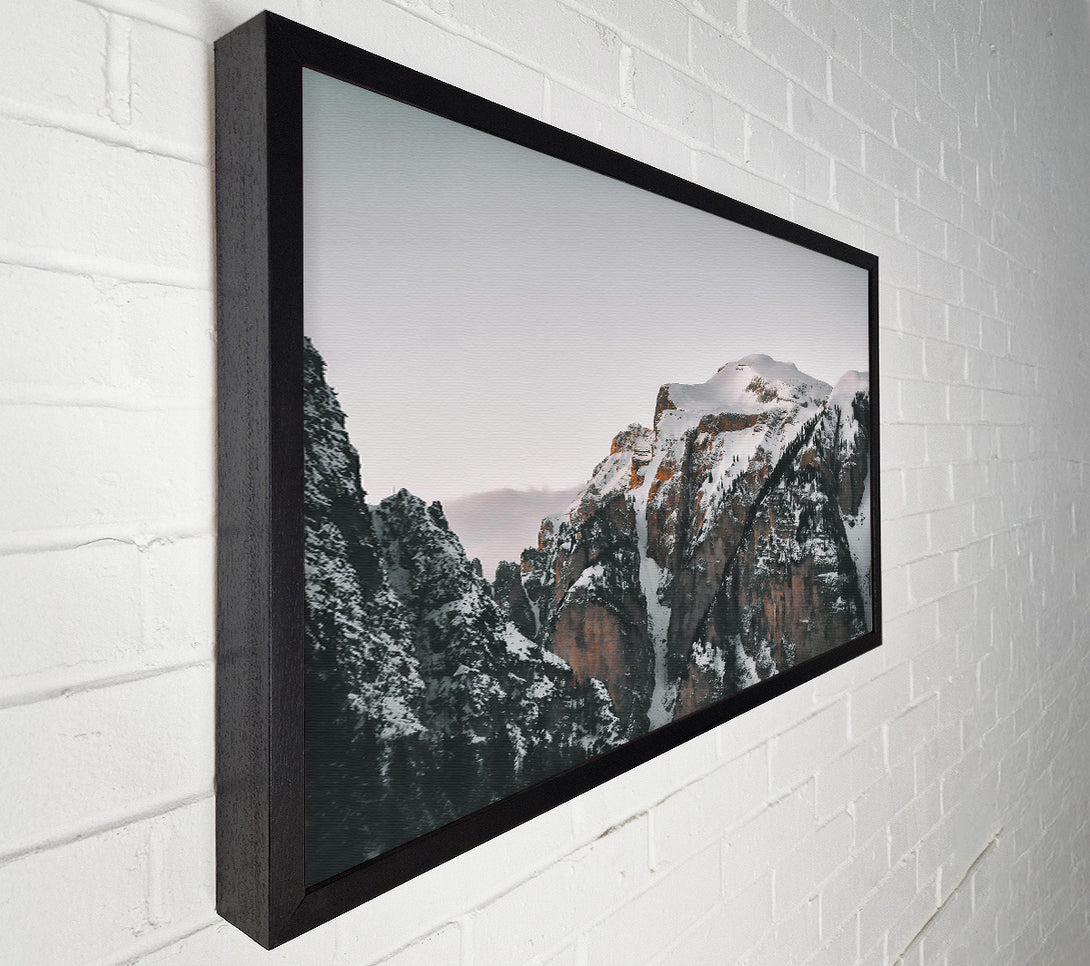  A Canvas Print of Golden Snow Peaks Canvas Print