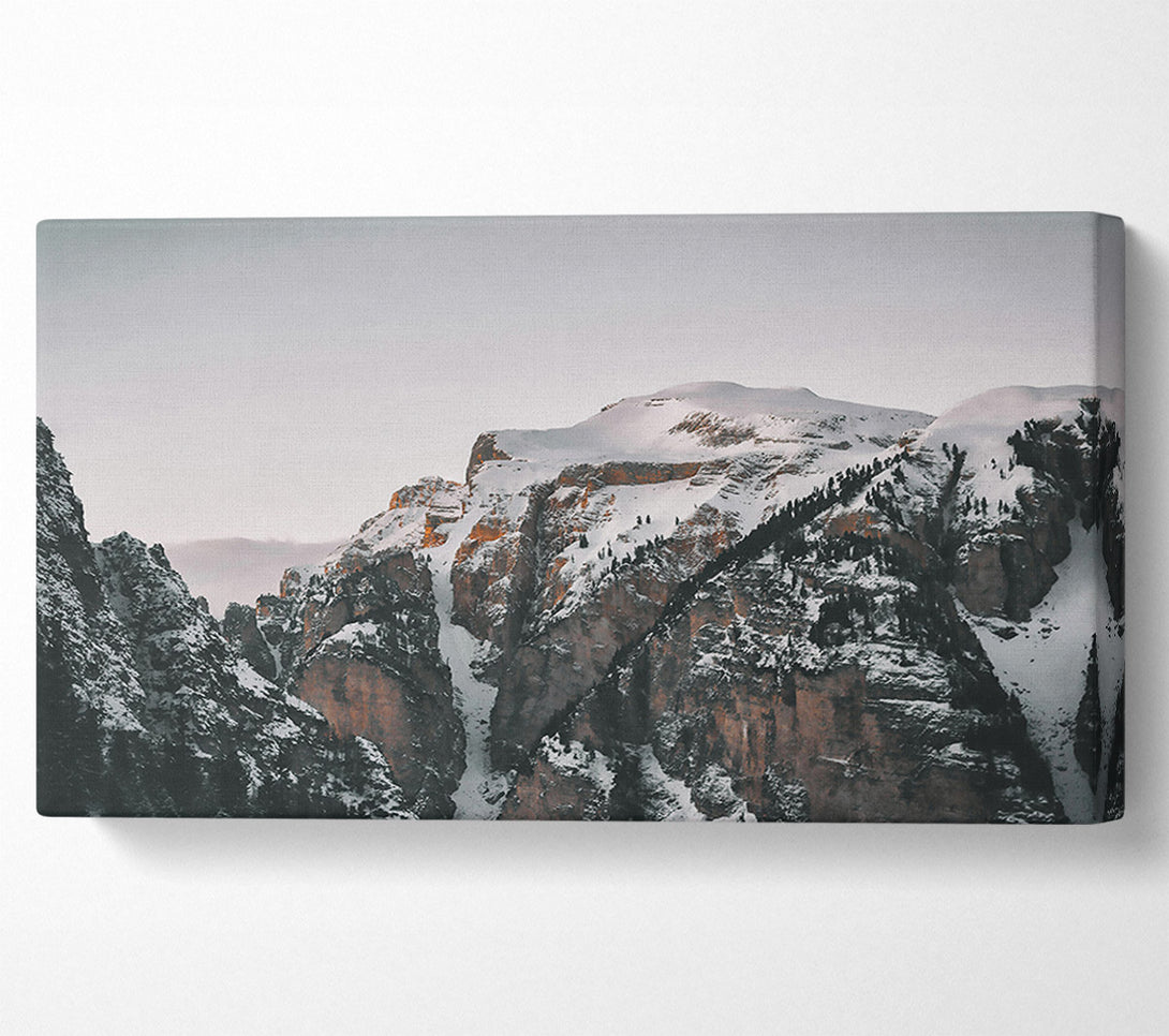  A Canvas Print of Golden Snow Peaks Canvas Print