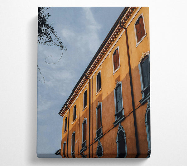  A Canvas Print of Golden Hour Facade Canvas Art