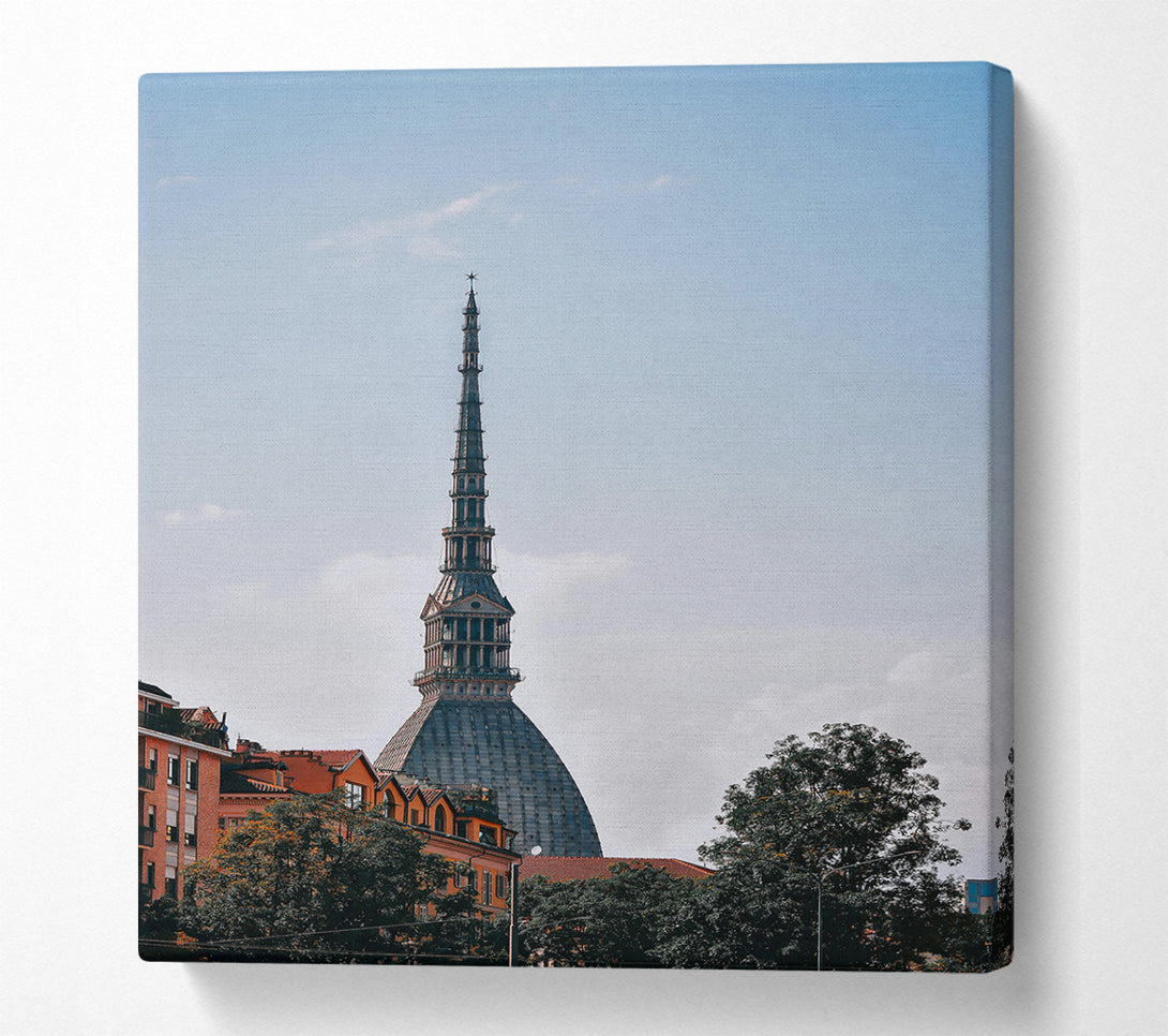  A Canvas Print of Grey Spire In The City Canvas Art