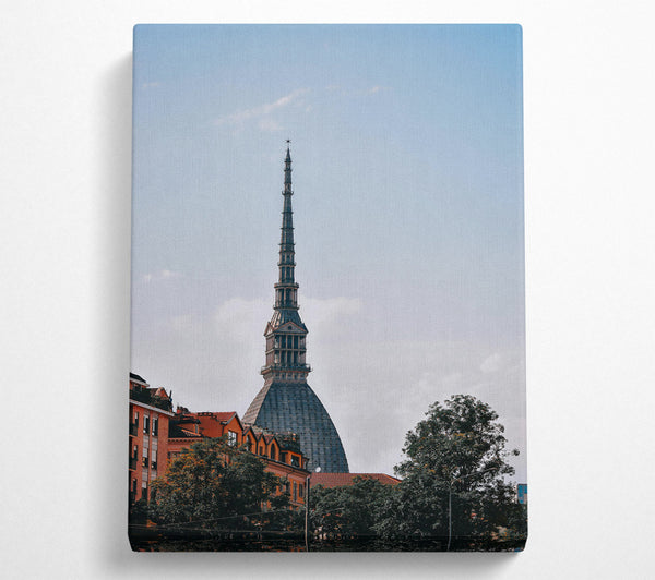  A Canvas Print of Grey Spire In The City Canvas Art