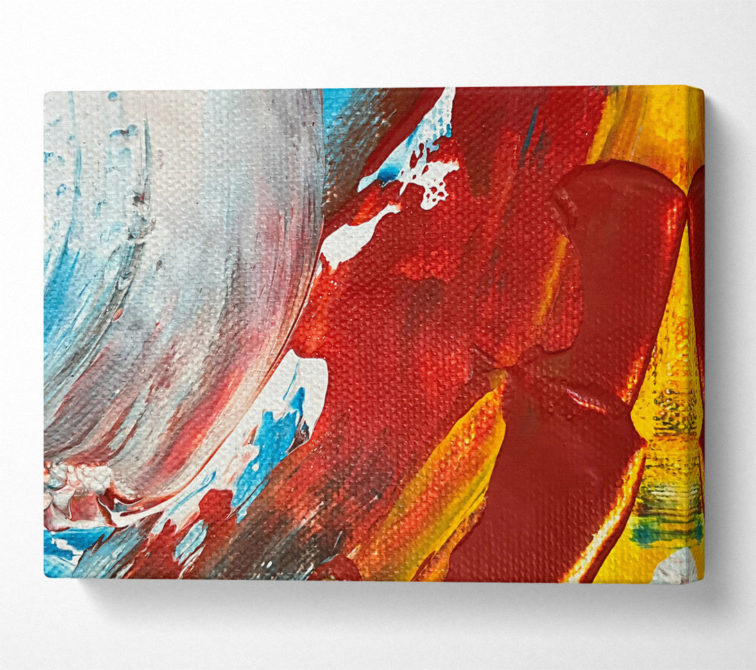  A Canvas Print of Crimson Swirls And Hues Canvas Wall Art