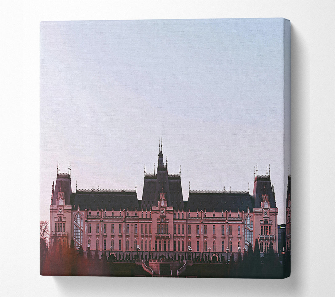  A Canvas Print of Pale Pink Palace Canvas Wall Art