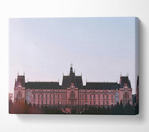  A Canvas Print of Pale Pink Palace Canvas Wall Art