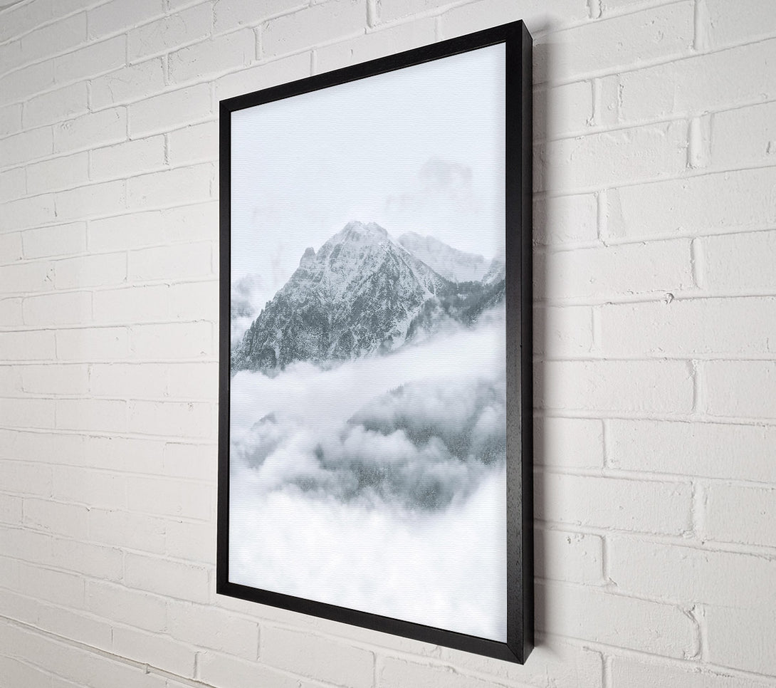  A Canvas Print of White Peaks Through Fog Canvas Art