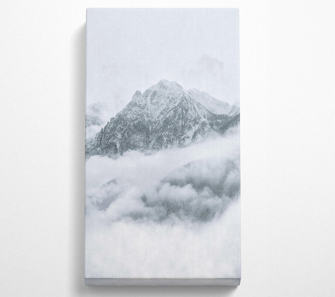  A Canvas Print of White Peaks Through Fog Canvas Art