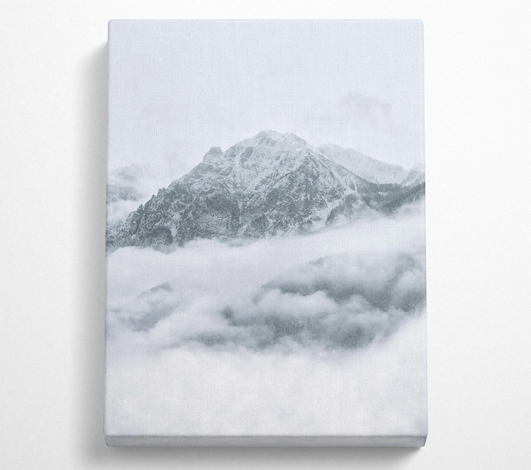  A Canvas Print of White Peaks Through Fog Canvas Art