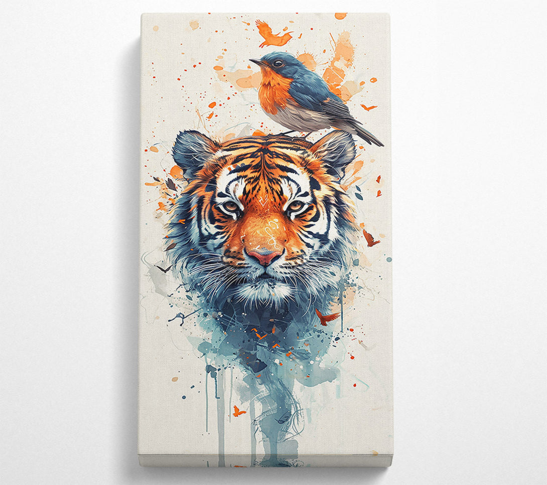  A Canvas Print of Orange Tiger Gaze Canvas Art