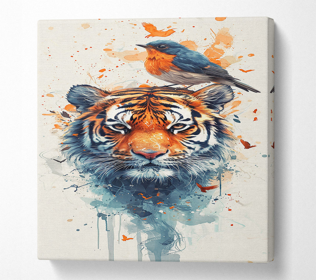  A Canvas Print of Orange Tiger Gaze Canvas Art