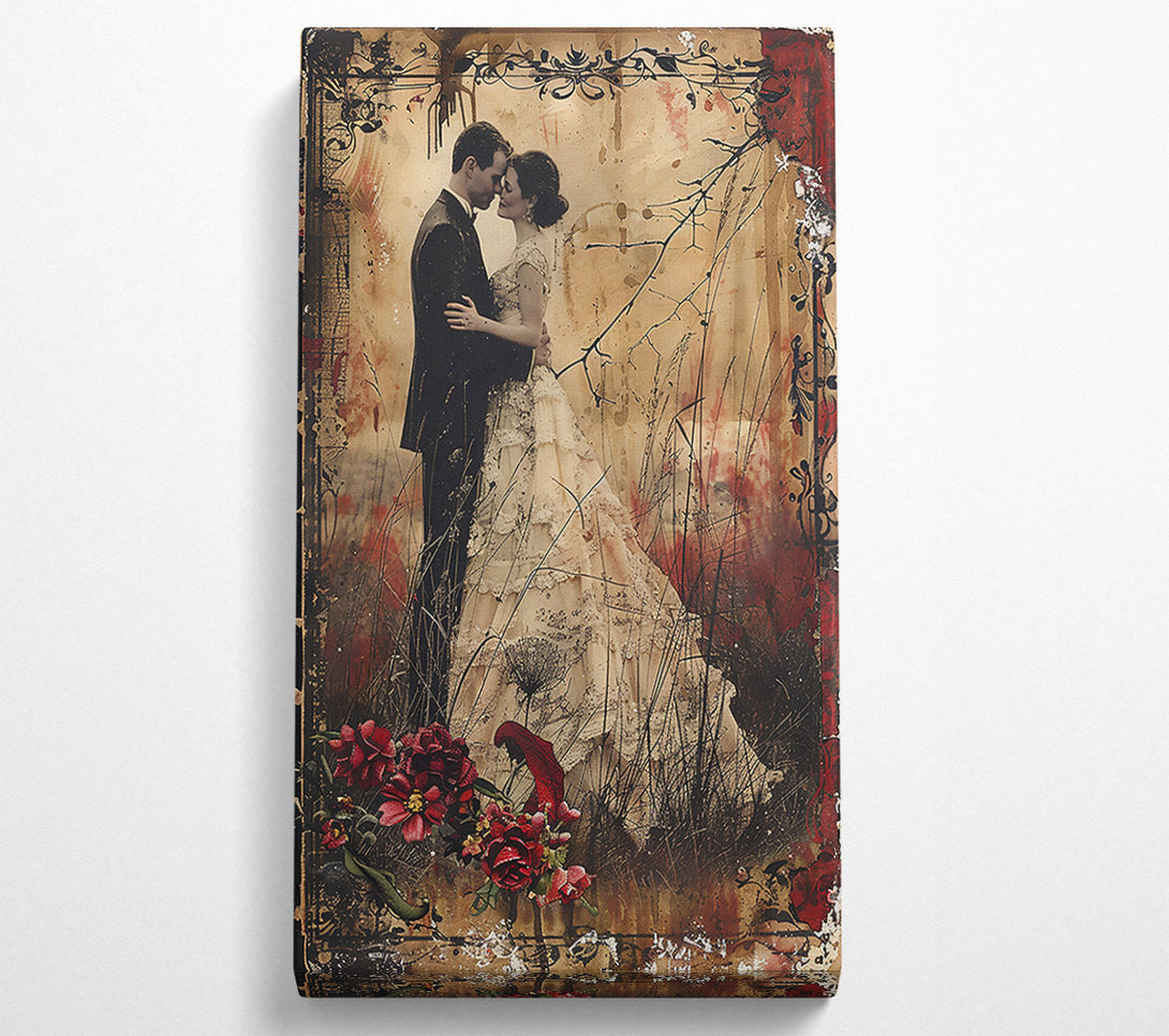  A Canvas Print of Crimson Wedding Vows Canvas Print
