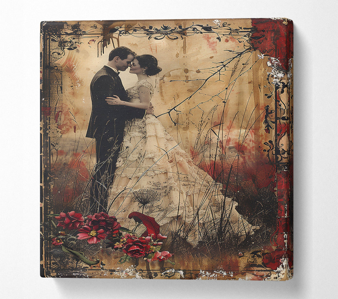  A Canvas Print of Crimson Wedding Vows Canvas Print