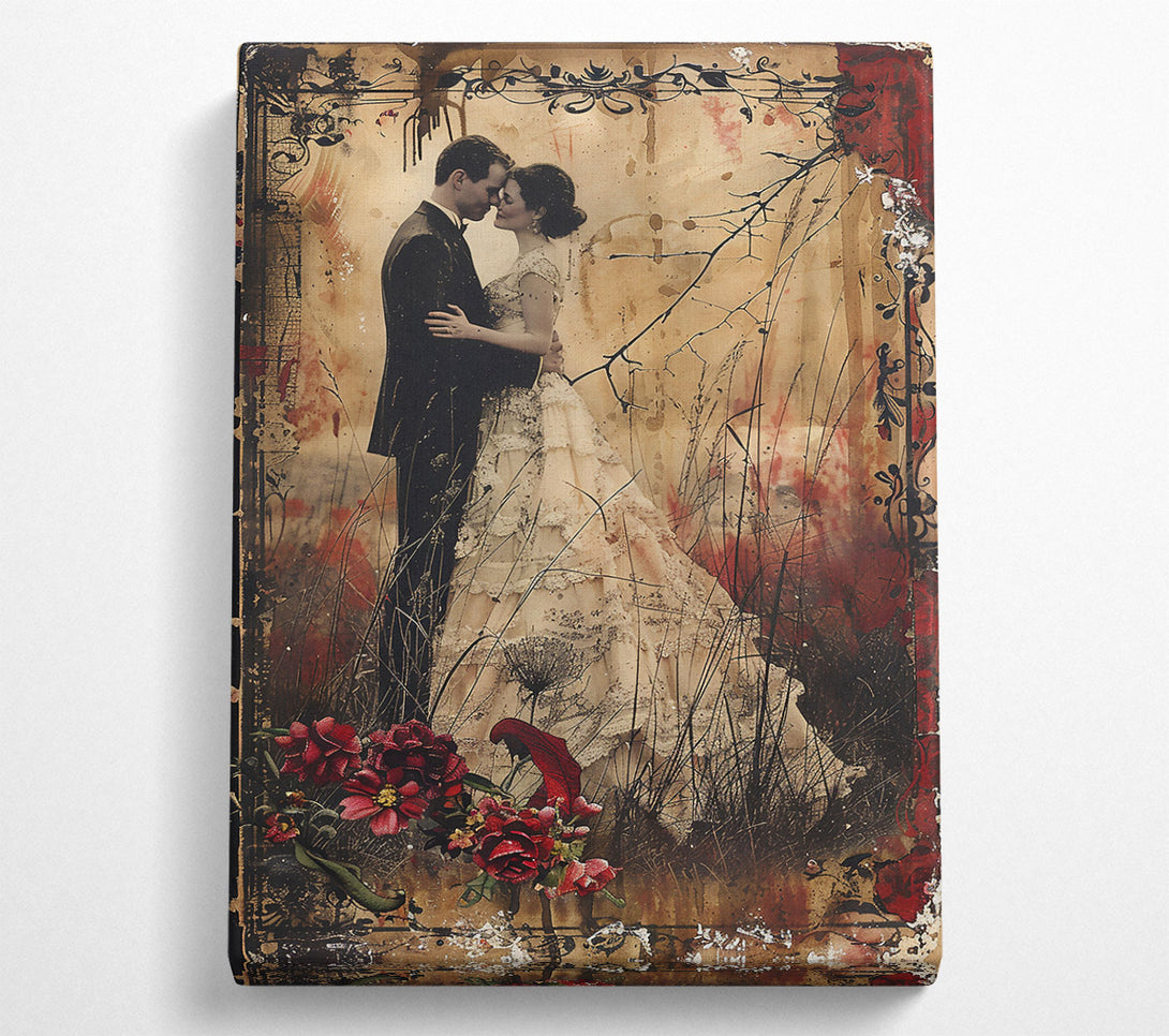  A Canvas Print of Crimson Wedding Vows Canvas Print