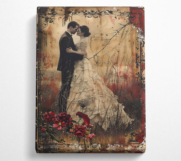  A Canvas Print of Crimson Wedding Vows Canvas Print