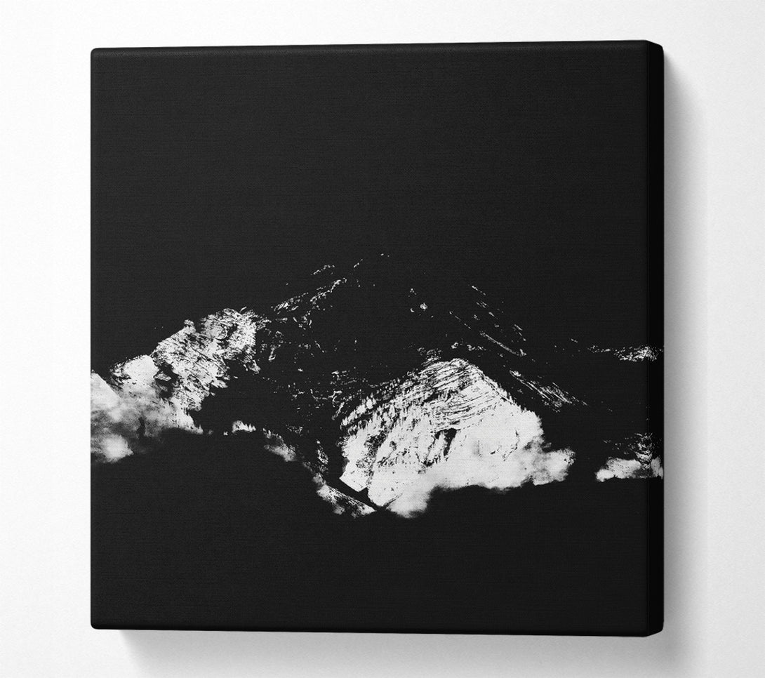 A Canvas Print of White Peak In Night Canvas Wall Art