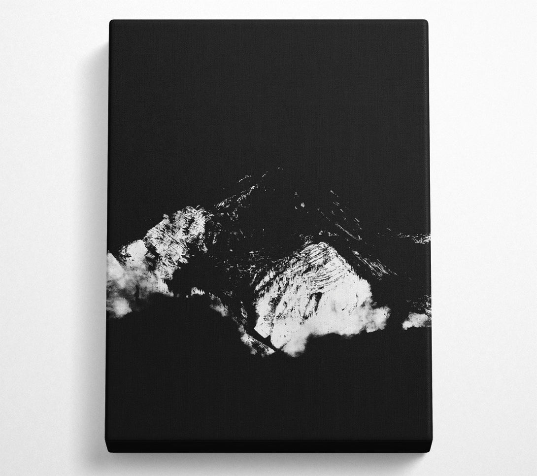  A Canvas Print of White Peak In Night Canvas Wall Art