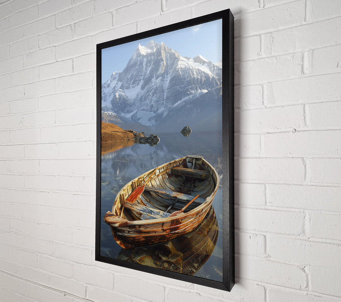  A Canvas Print of Rustic Blue Boat Canvas Print