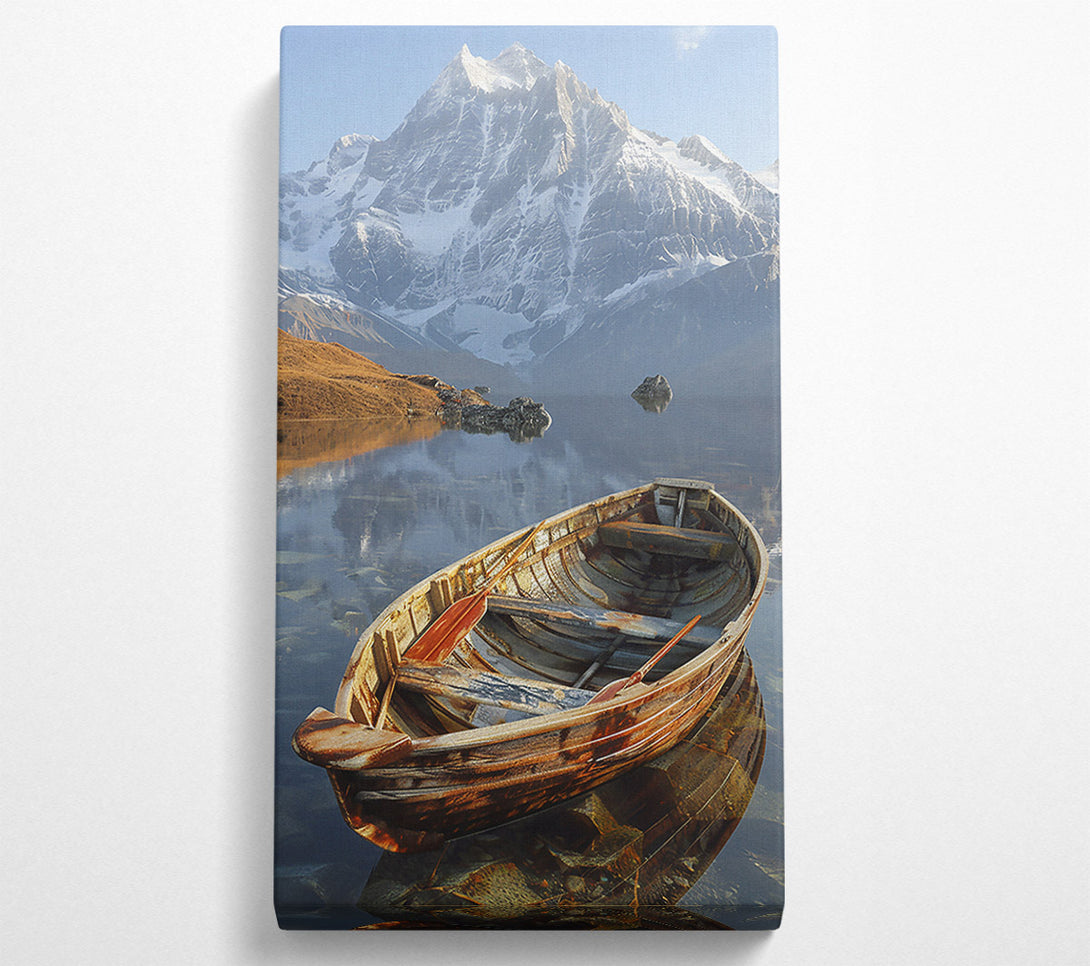 A Canvas Print of Rustic Blue Boat Canvas Print