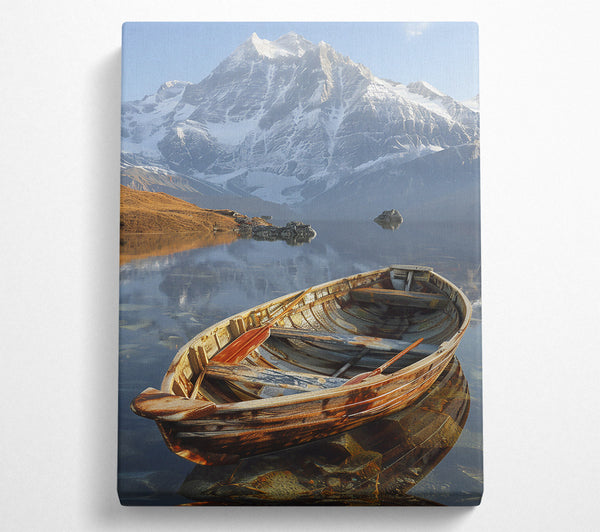  A Canvas Print of Rustic Blue Boat Canvas Print