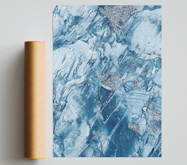 Azure Stone Layers Poster