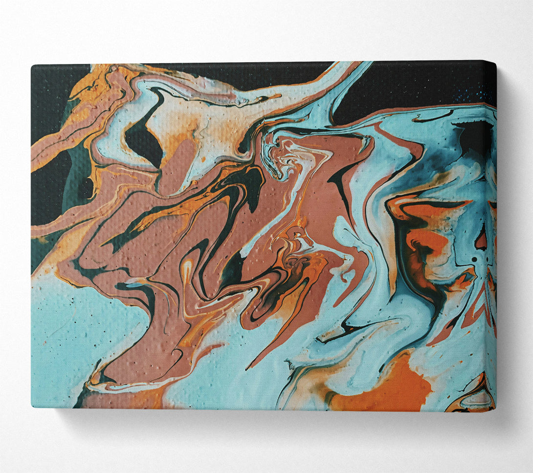  A Canvas Print of Teal Swirling Dreams Canvas Art