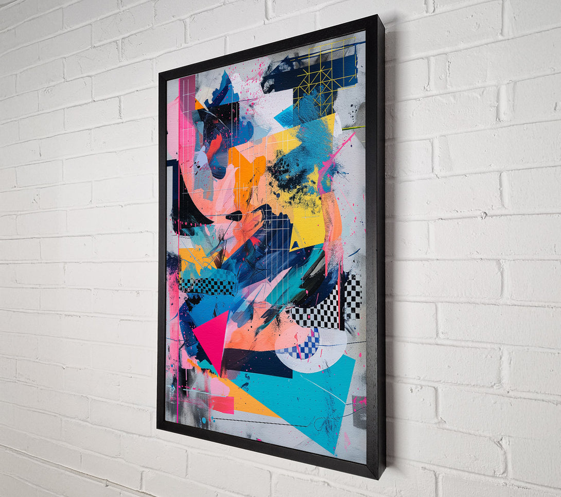  A Canvas Print of Abstract Colour Blocks Canvas Art