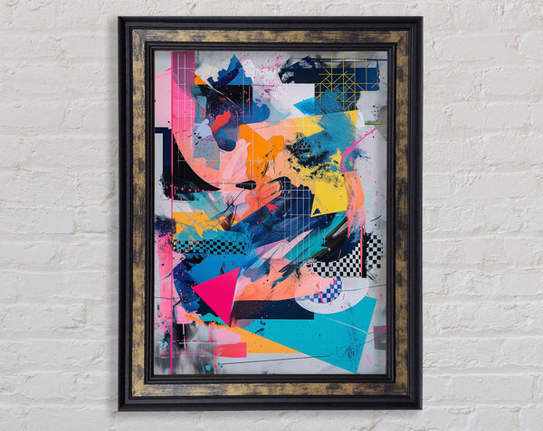 Abstract Colour Blocks Framed Print