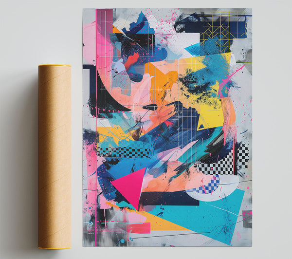 Abstract Colour Blocks Poster